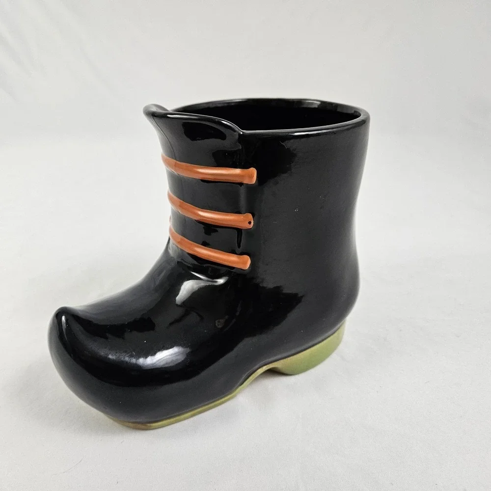 Yankee Candle Halloween Ceramic Witch Boot Candle Holder 1743779 Spider Web